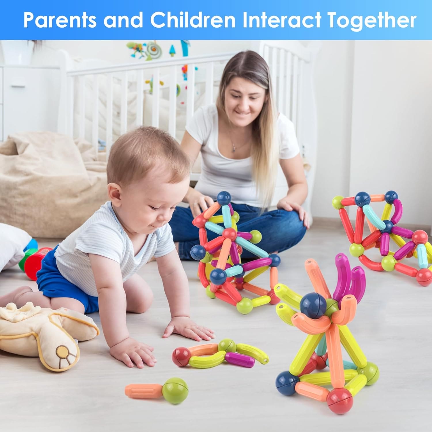 Magnetic Blocks Bar Toy, Magnetic Sticks & Balls Building Blocks Toys, Children's Magnetic Construction Set, Toddler Learning Sensory Toys for Kids, Learning Educational Stacking Toys for Kids Magnetic Blocks Bar Toy, Magnetic Sticks & Balls Building Blocks Toys, Children's Magnetic Construction Set, Toddler Learning Sensory Toys for Kids, Learning Educational Stacking Toys for Kids